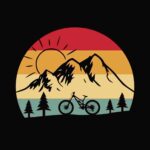 gift ideas for road and mountain bikers-sunset in mountain